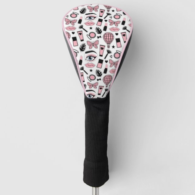 Couvre-club De Golf Motif d'autocollant de maquillage (Devant)