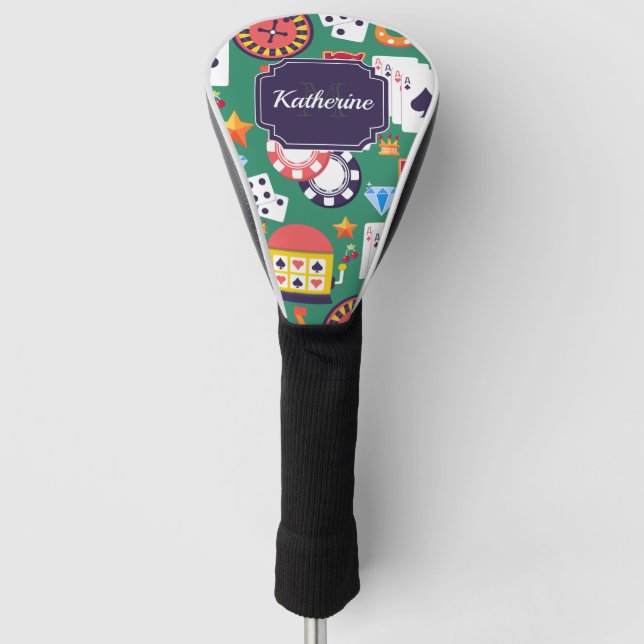 Couvre-club De Golf Motif de casino (Devant)