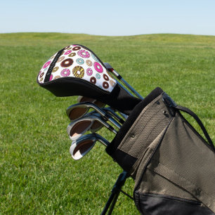 Couvre-club De Golf Motif De Donuts, De Donuts Colorés, Votre Nom