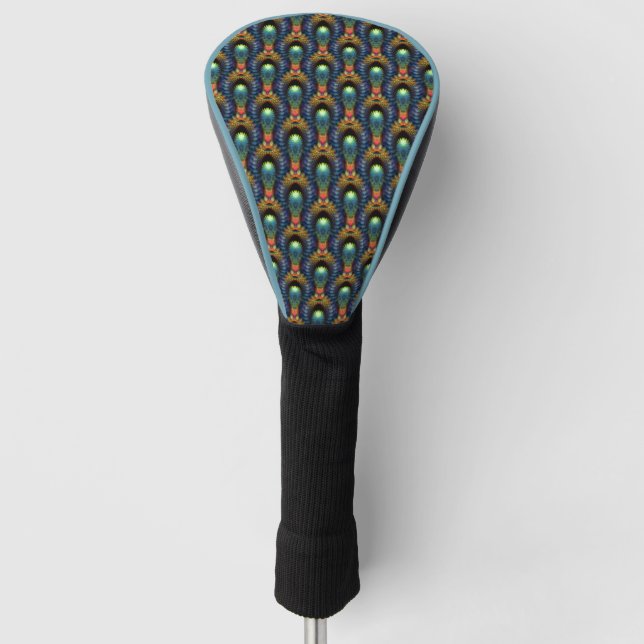 Couvre-club De Golf Motif de fractales d'illusion d'optique (Devant)