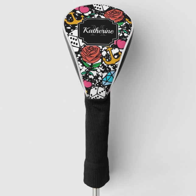 Couvre-club De Golf Motif de la vieille école (Devant)