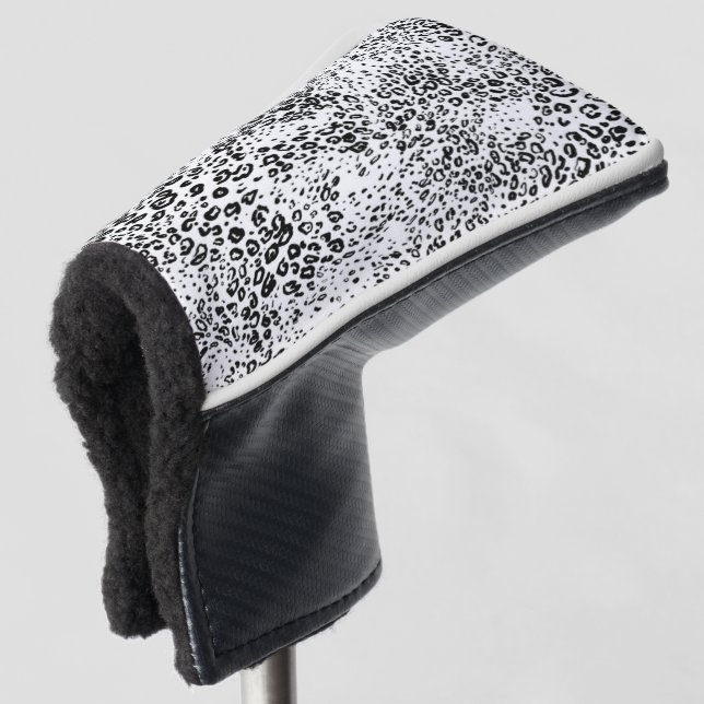 Couvre-club De Golf Motif de léopard de neige (Devant 3/4)