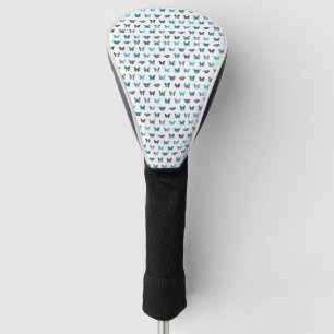Couvre-club De Golf Motif de papillon (blanc)