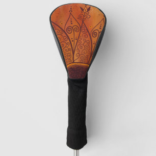 Couvre-club De Golf Motif de tournesol Abstrait