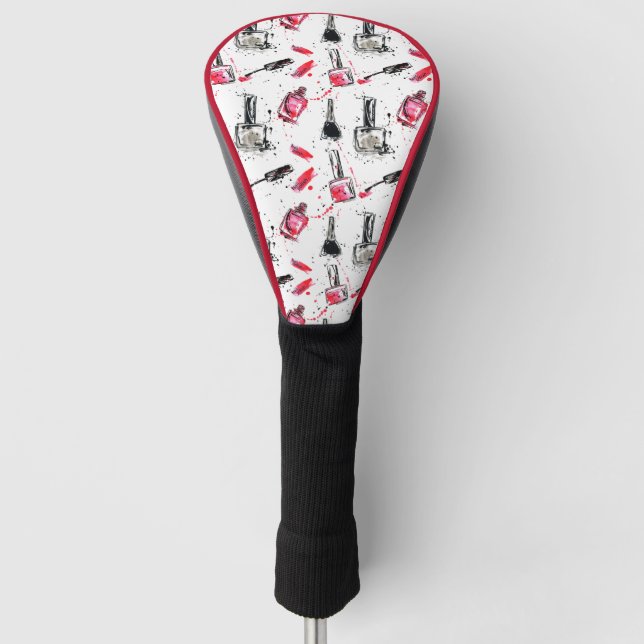 Couvre-club De Golf Motif de vernis à ongles d'aquarelle (Devant)