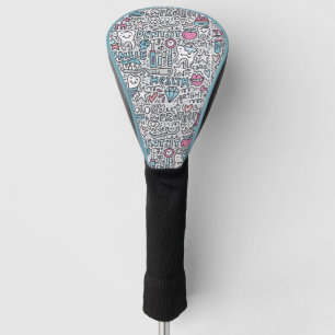 Couvre-club De Golf Motif dentaire de bande dessinée