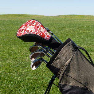 Couvre-club De Golf Motif Des Coeurs, Coeurs Rouges, Amour
