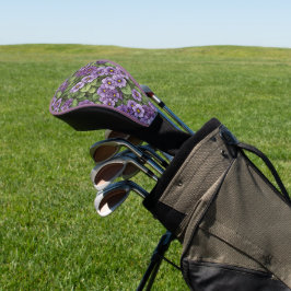 Couvre-club De Golf Motif des fleurs de violet d'Afrique