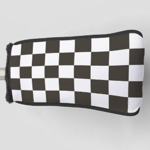 Couvre-club De Golf motif d'indicateur À damiers