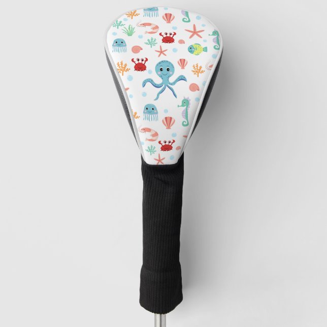 Couvre-club De Golf Motif du monde marin (Devant)