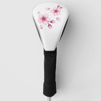 Couvre-club De Golf Motif en fleurs de cerisier rose