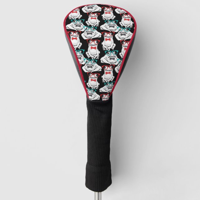 Couvre-club De Golf Motif en verre de grenouille (Devant)