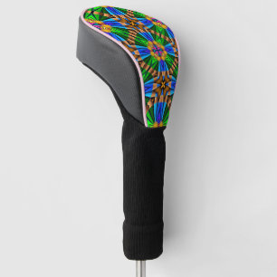 Couvre-club De Golf Motif Fleurs Abstraites uniques