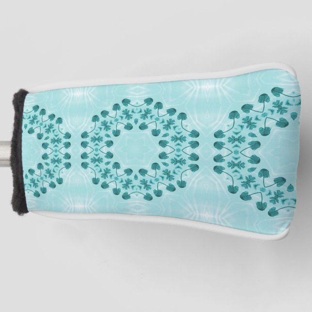 Couvre-club De Golf Motif floral, bleu Turquoise (Devant)