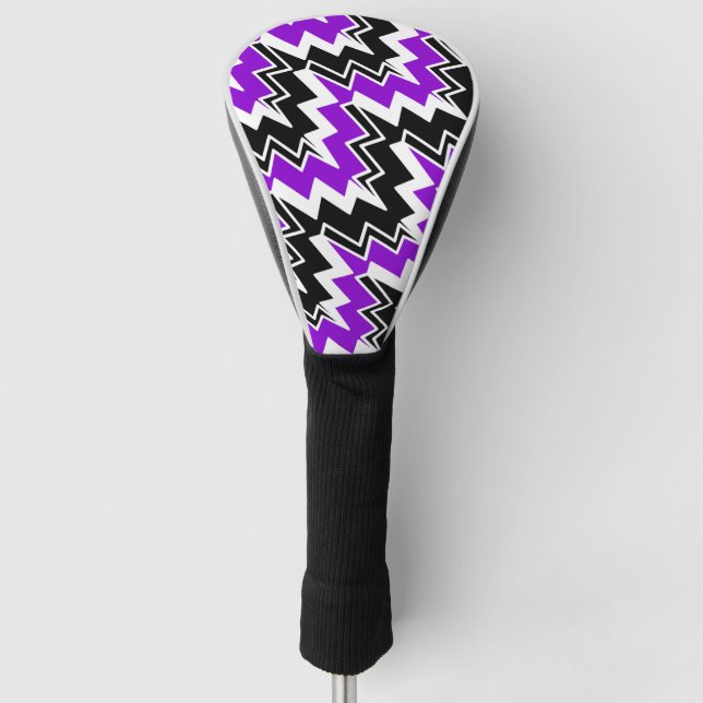 Couvre-club De Golf motif géométrique Abstrait - violet (Devant)