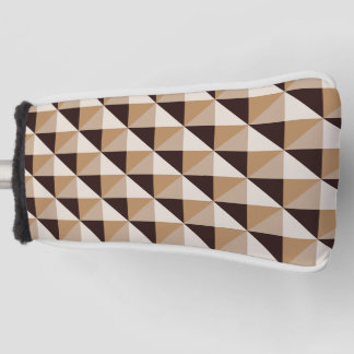 Couvre-club De Golf motif géométrique Brown
