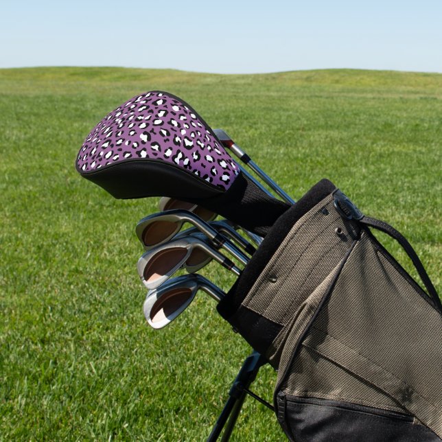 Couvre-club De Golf Motif léopard, Spots léopards, Leopard pourpre (In Situ)
