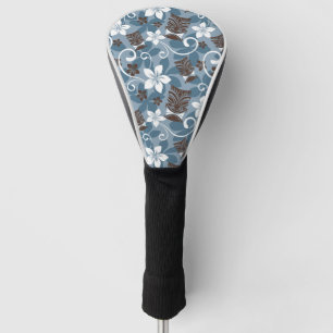 COUVRE-CLUB DE GOLF MOTIF LUAU TIKI (BLEU)