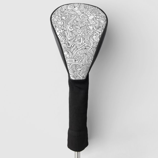 Couvre-club De Golf Motif Médicale de B&W (Devant)