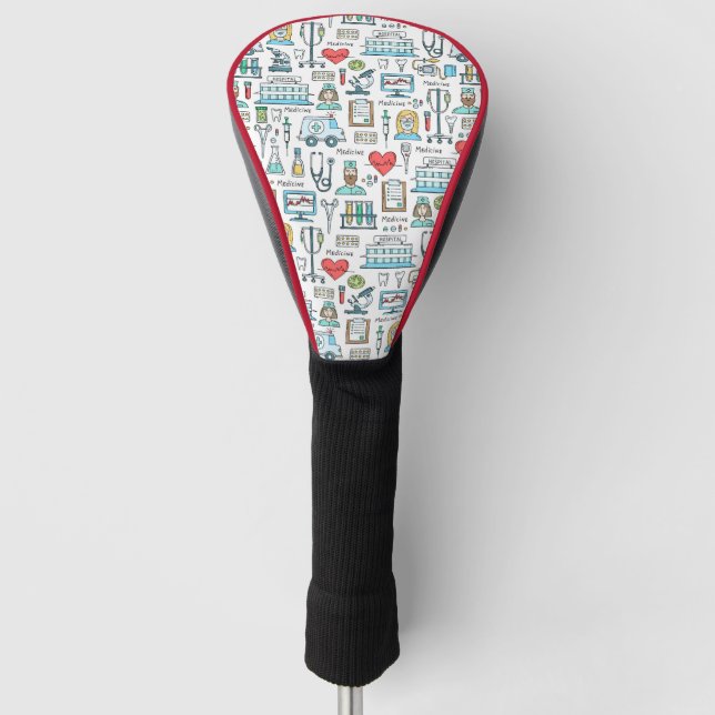 Couvre-club De Golf Motif Médicale de conception (Devant)