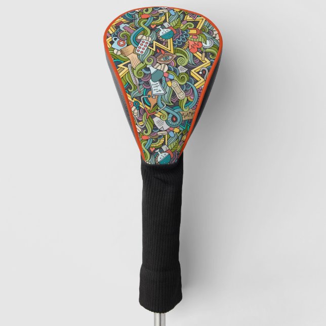 Couvre-club De Golf Motif Médicale d'icône d'art abstrait (Devant)