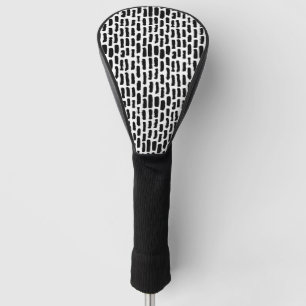 Couvre-club De Golf Motif noir de courses de brosse