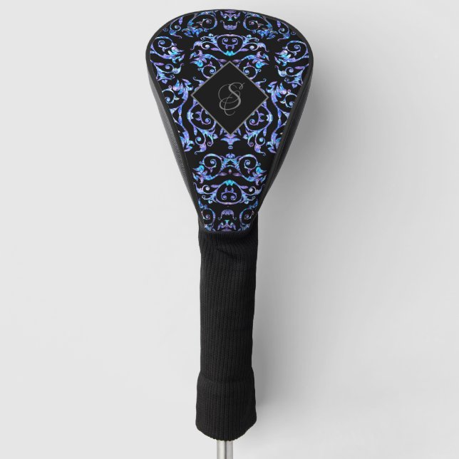 Couvre-club De Golf Motif Pearl bleu Monogrammé (Devant)