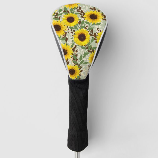 Couvre-club De Golf Motif tournesol (Devant)