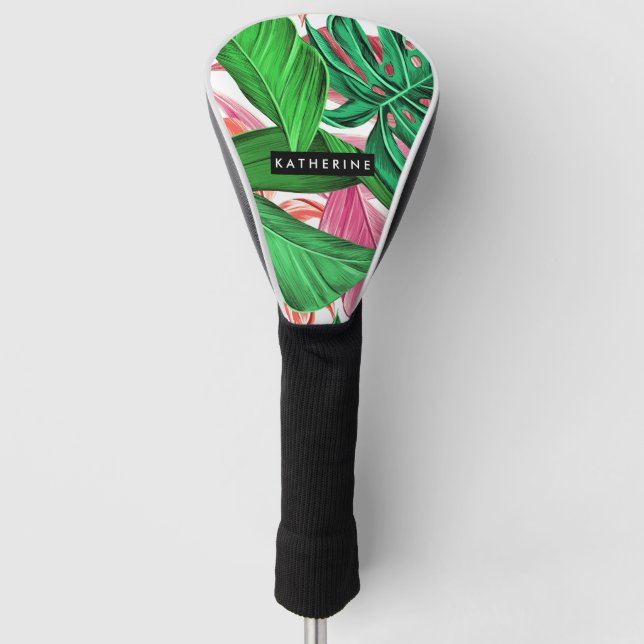 Couvre-club De Golf Motif tropical (Devant)
