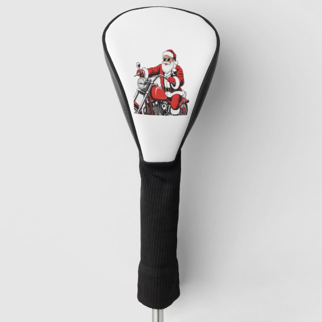 Couvre-club De Golf Moto à cheval père Noël (Devant)