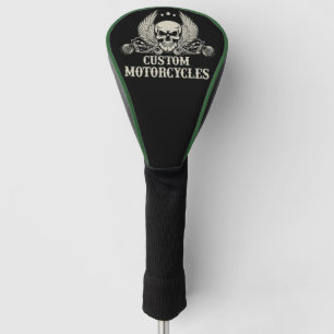 Couvre-club De Golf Motocyclettes personnalisées avec crânes