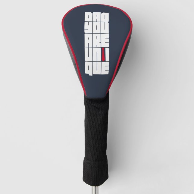 Couvre-club De Golf Mots Papa Tu Es Unique (Devant)