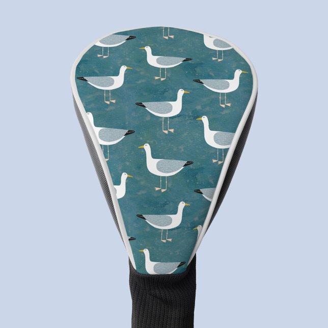 Couvre-club De Golf Nautique Seagull (Seagull pattern golf head cover)