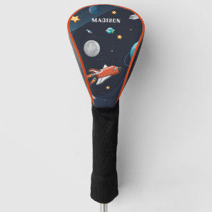 Couvre-club De Golf Navette spatiale personnalisée Voyage Lune Étoiles