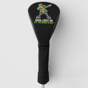 Couvre-club De Golf Né Chanceux Le Jour De La Saint-Patrick Dabbing An