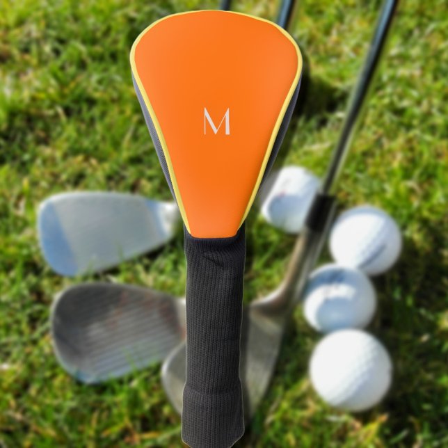 Couvre-club De Golf néon orange - ajouter monogramme (Créateur téléchargé)