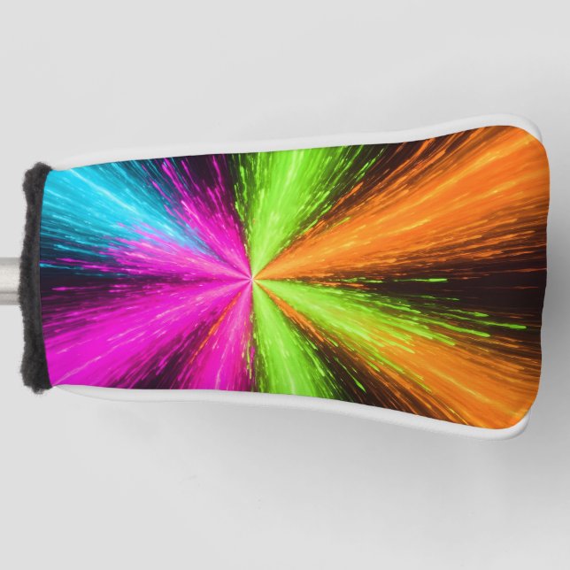 Couvre-club De Golf Neon Radial Burst Explosion (Devant)