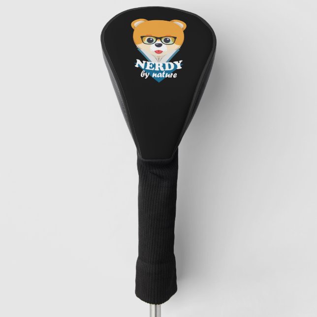 Couvre-club De Golf Nerdy Par Nature Pomeranian (Devant)