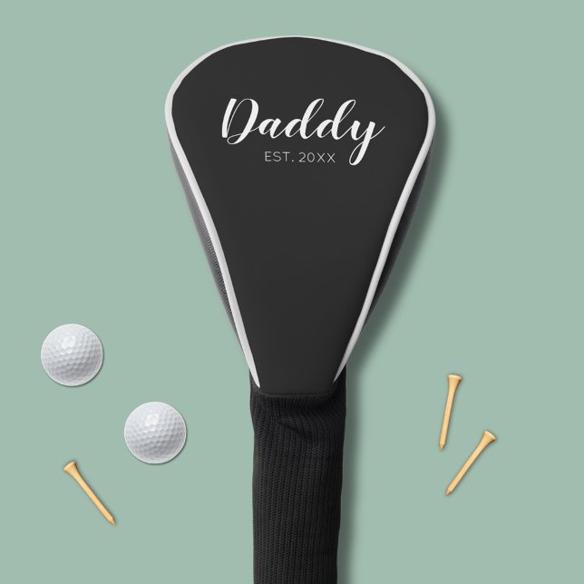 Couvre-club De Golf New Daddy Etabli 2022 typographie (Personalized Daddy golf head cover)