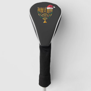 Couvre-club De Golf Noël Hanukkah Juif Père Noël Menorah