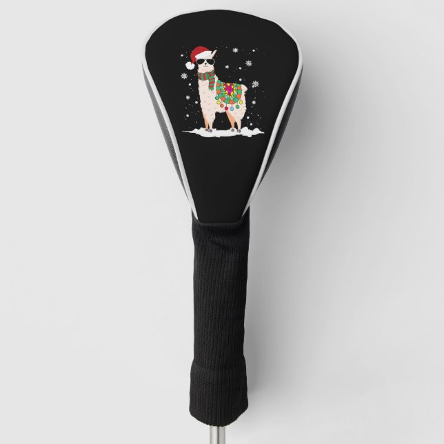 Couvre-club De Golf Noël Llama - Noël Alpaca (Devant)