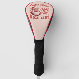 Couvre-club De Golf Noël Vintage Santa Infirmières Font la Bonne Liste