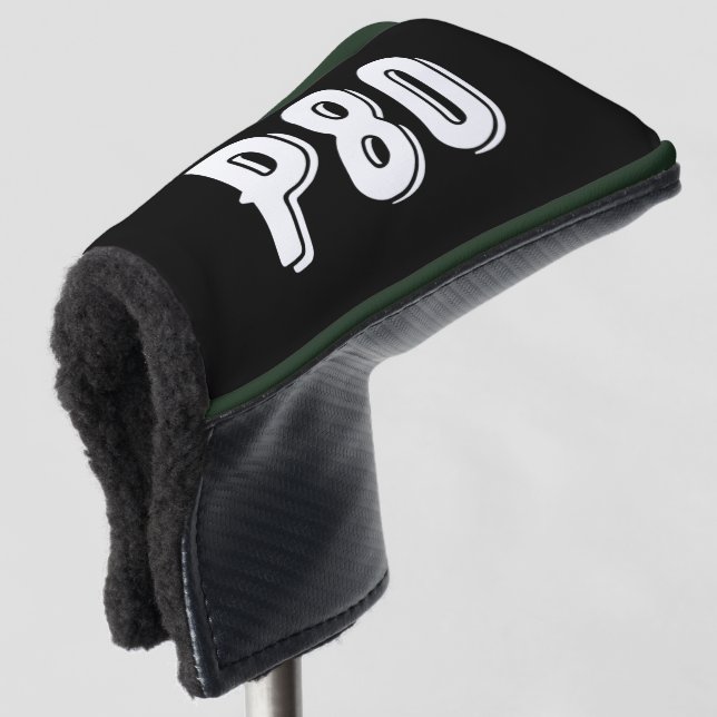 Couvre-club De Golf Noir monogrammed P80 sportif (Devant 3/4)