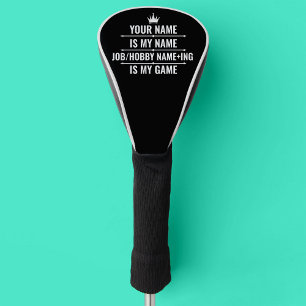 Couvre-club De Golf Nom du travail et du passe-temps Funny personnalis