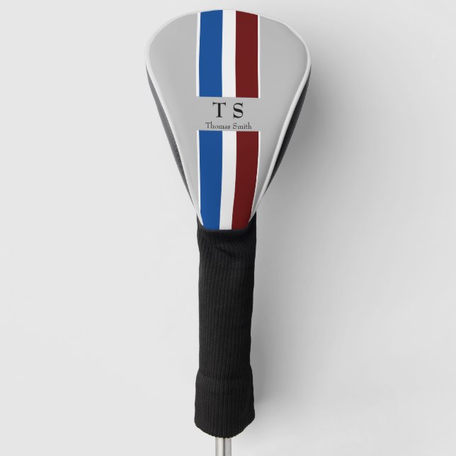 Couvre-club De Golf Nom et initiale personnalisés (Devant)