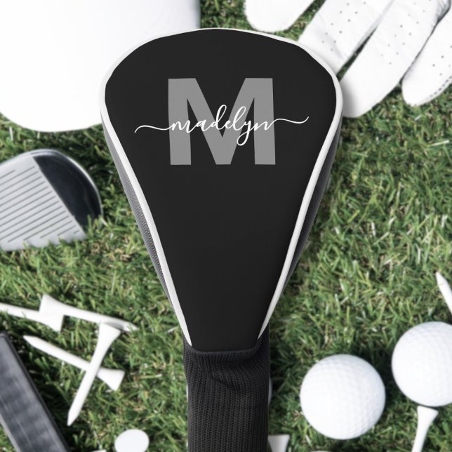 Couvre-club De Golf Nom initial personnalisé Monogramme (Personalized Initial Name Monogram Golf Head Cover )