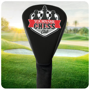 Couvre-club De Golf Nom personnalisé Chess Player Club Checkmate