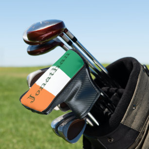 Couvre-club De Golf Nom personnalisé drapeau irlandais pccnt