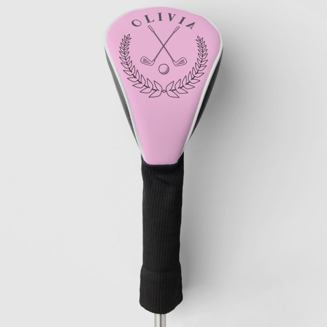 Couvre-club De Golf Nom personnalisé élégant (Devant)