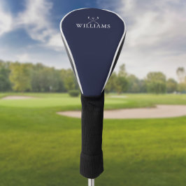 Couvre-club De Golf Nom personnalisé Golf Clubs Marine Blue